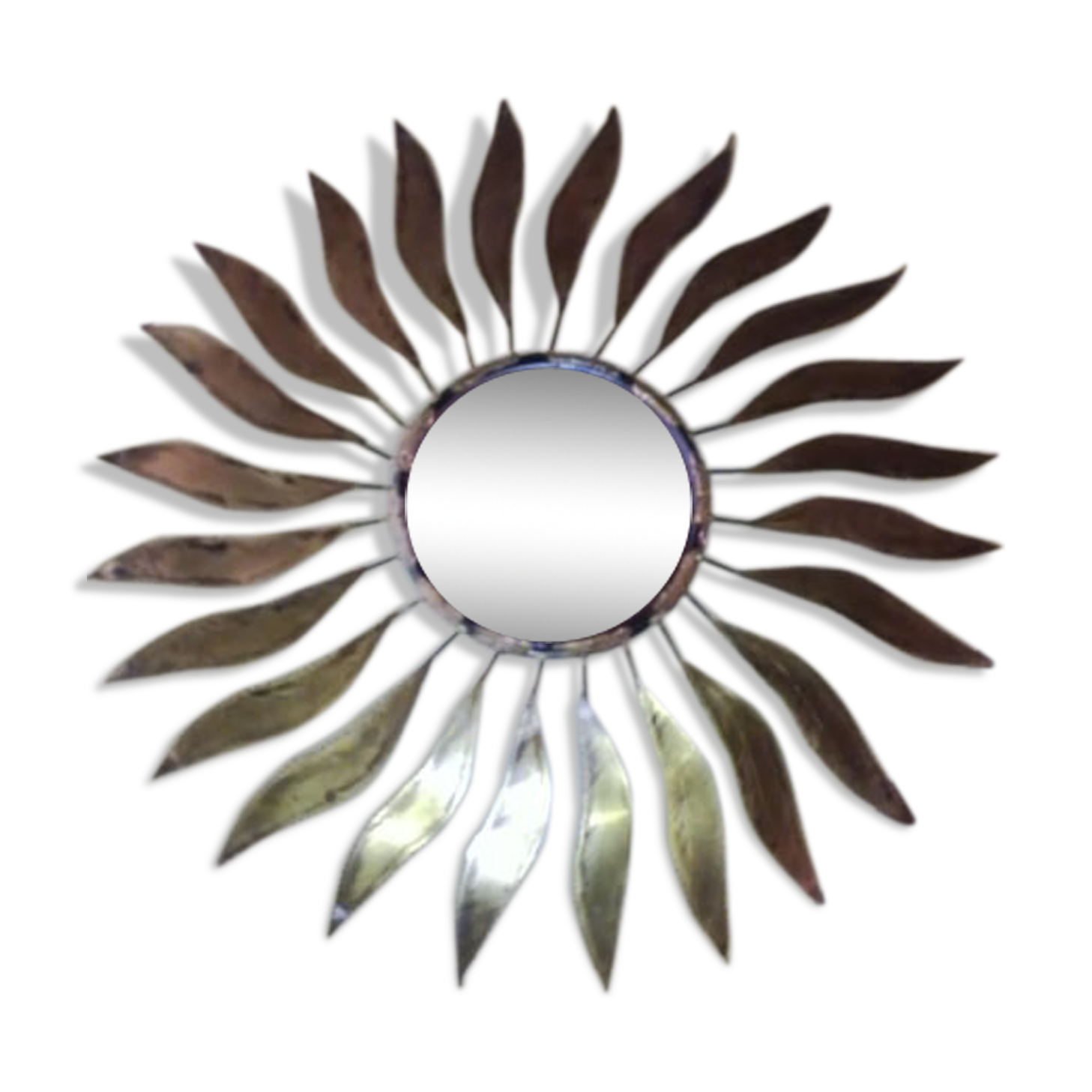 Mirror flower in brass 1970 62cm