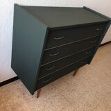 Dark green vintage dresser.