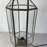 Lampe en laiton et verre