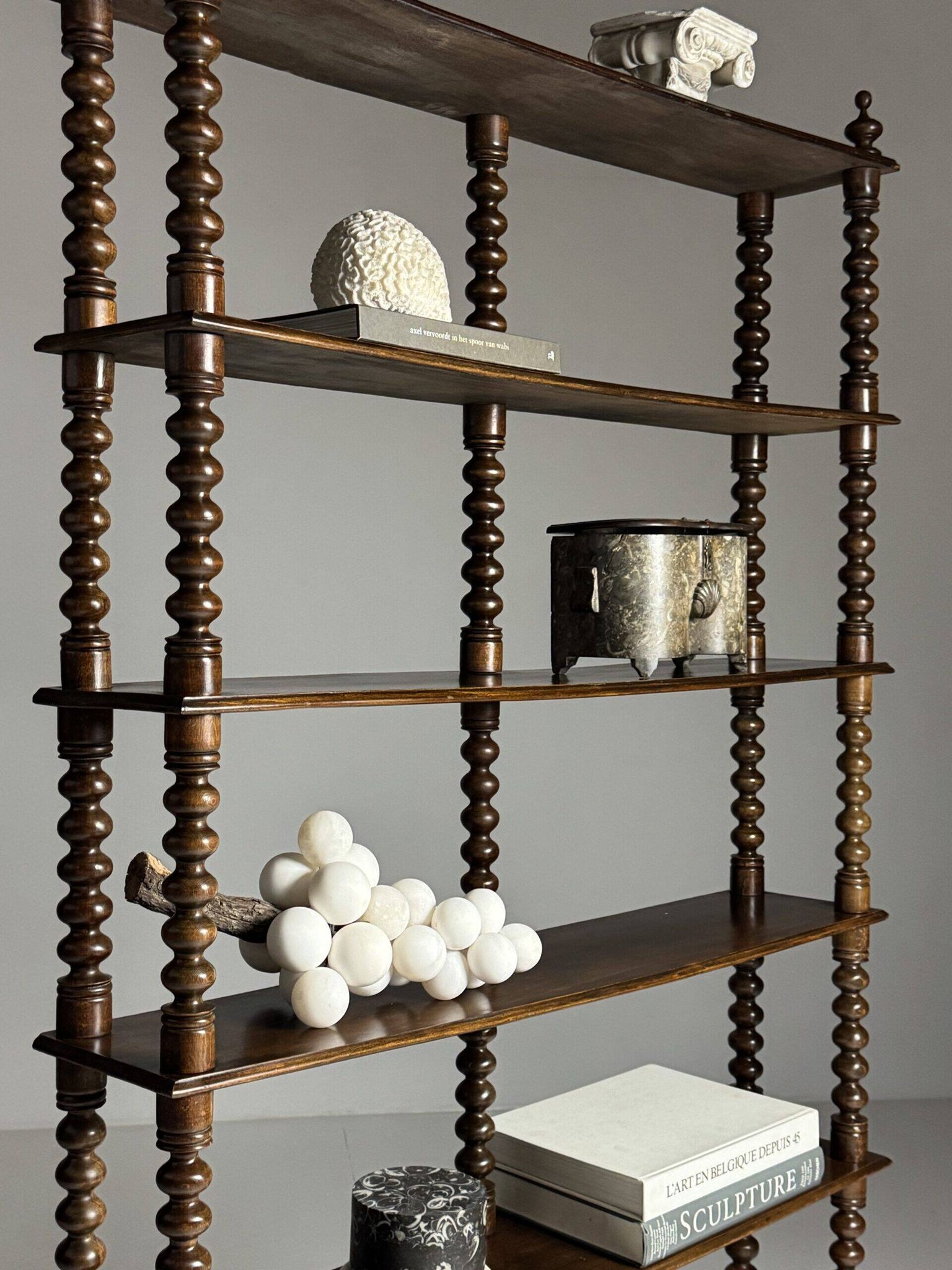 Bobbin bookcase / French antique bookshelf