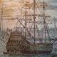 Old wall tapestry "Harbour Scene" The Woven Arts of France