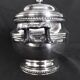Tea and coffee set on tray, in silver metal Ercuis Goldsmith