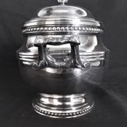 Tea and coffee set on tray, in silver metal Ercuis Goldsmith