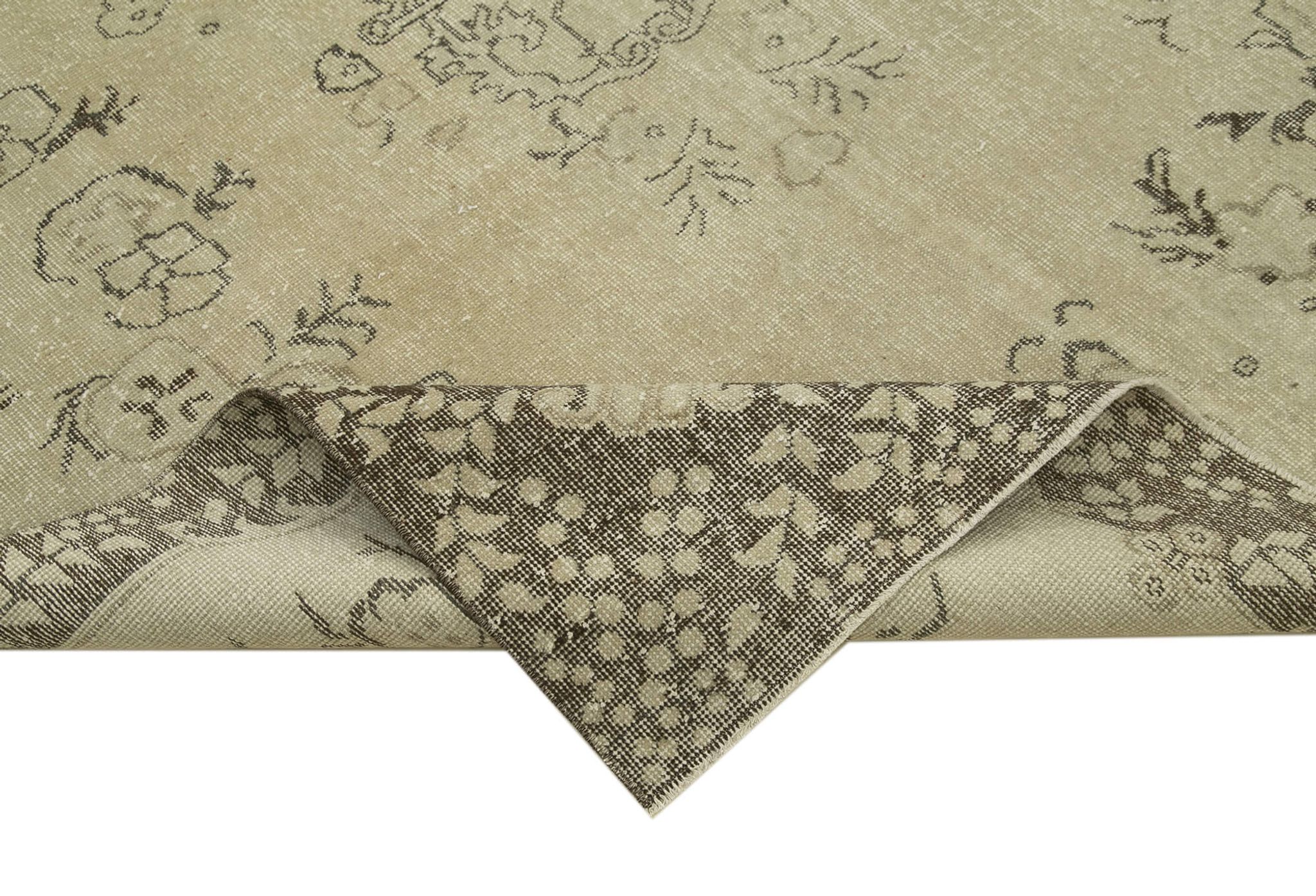 Hand-knotted turkish beige rug 190 cm x 293 cm