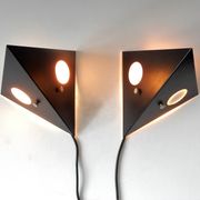 Mid-century dutch black metal night owl sconce from Raak, 1960s