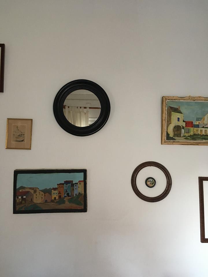 Round mirror style Napoleon III - 37x37cm