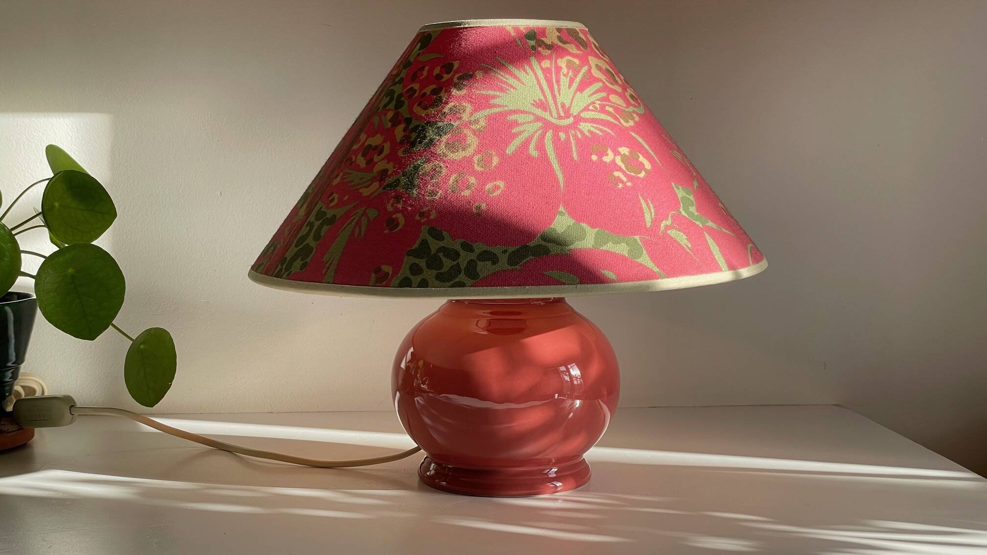 VINTAGE Leopard Ceramic LAMP