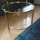 Brass and glass coffee table