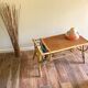 60s rattan coffee table
