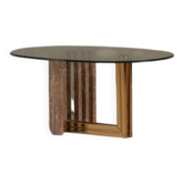 Marble and brass coffee table by Italo Valenti, Italy 1970’s