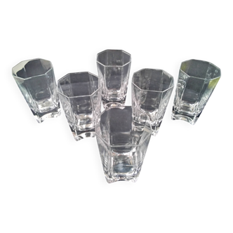 6 Verres forme haute Cristallerie Royale de Champagne  Modèle Louvois