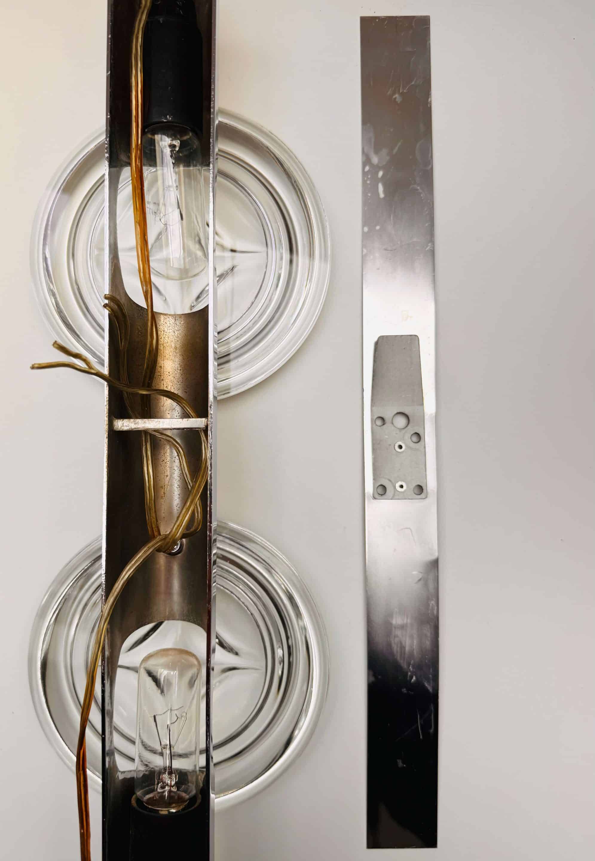 Pair of Space Age 70s double wall lights