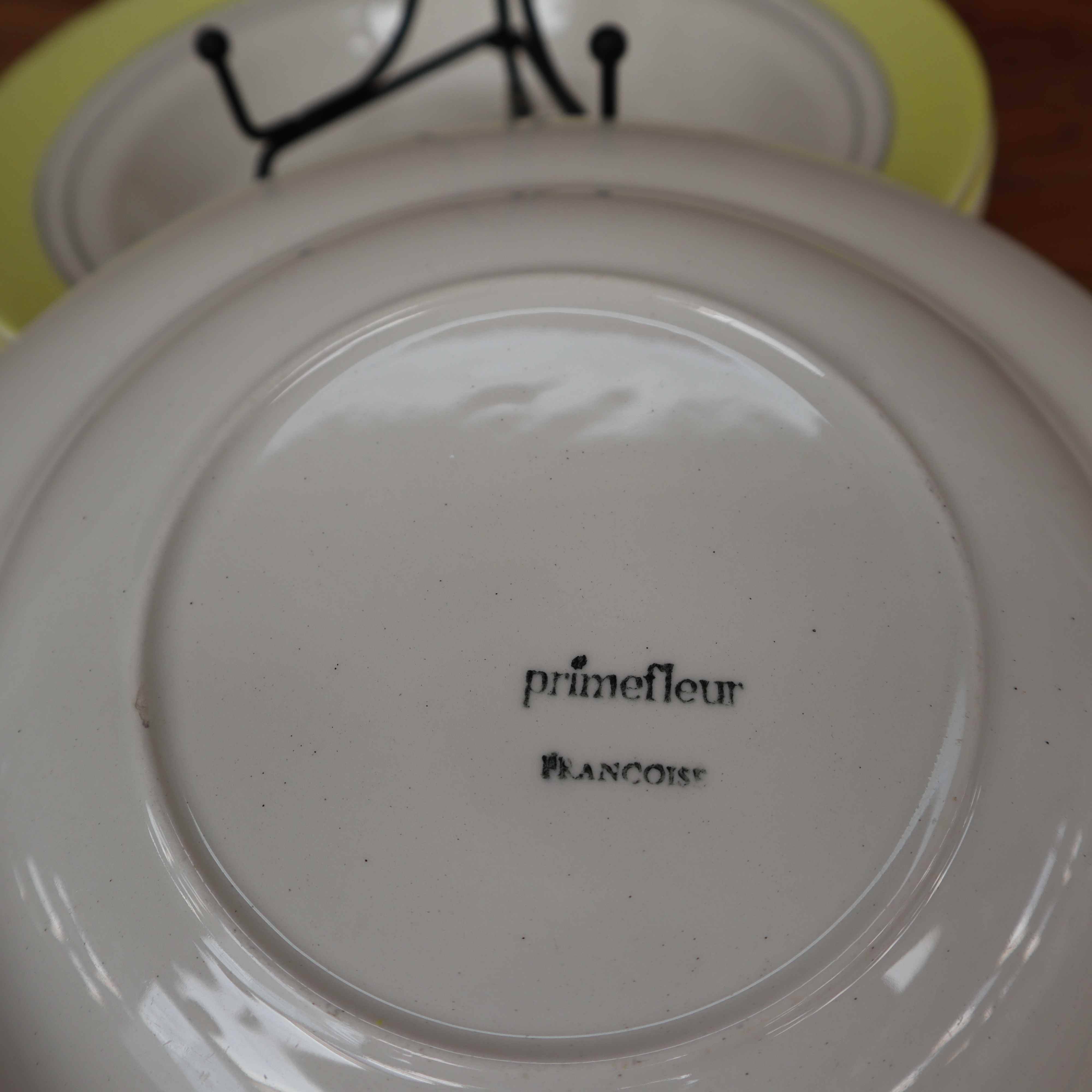 5 vintage deep plates from Primefleur Françoise