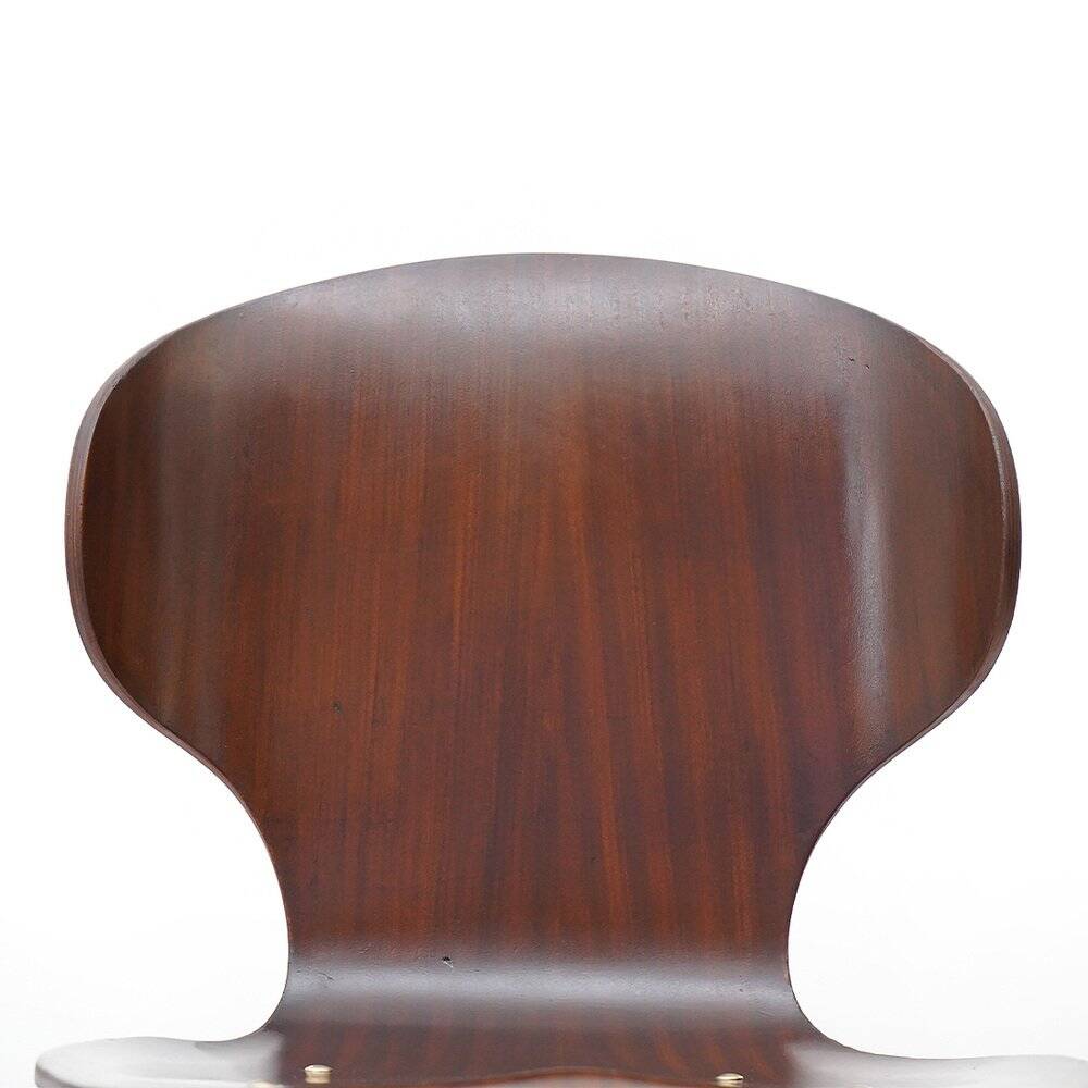 Lulli chairs by Carlo Rati for Industria Legni Curvati, 1950s, set of 4.