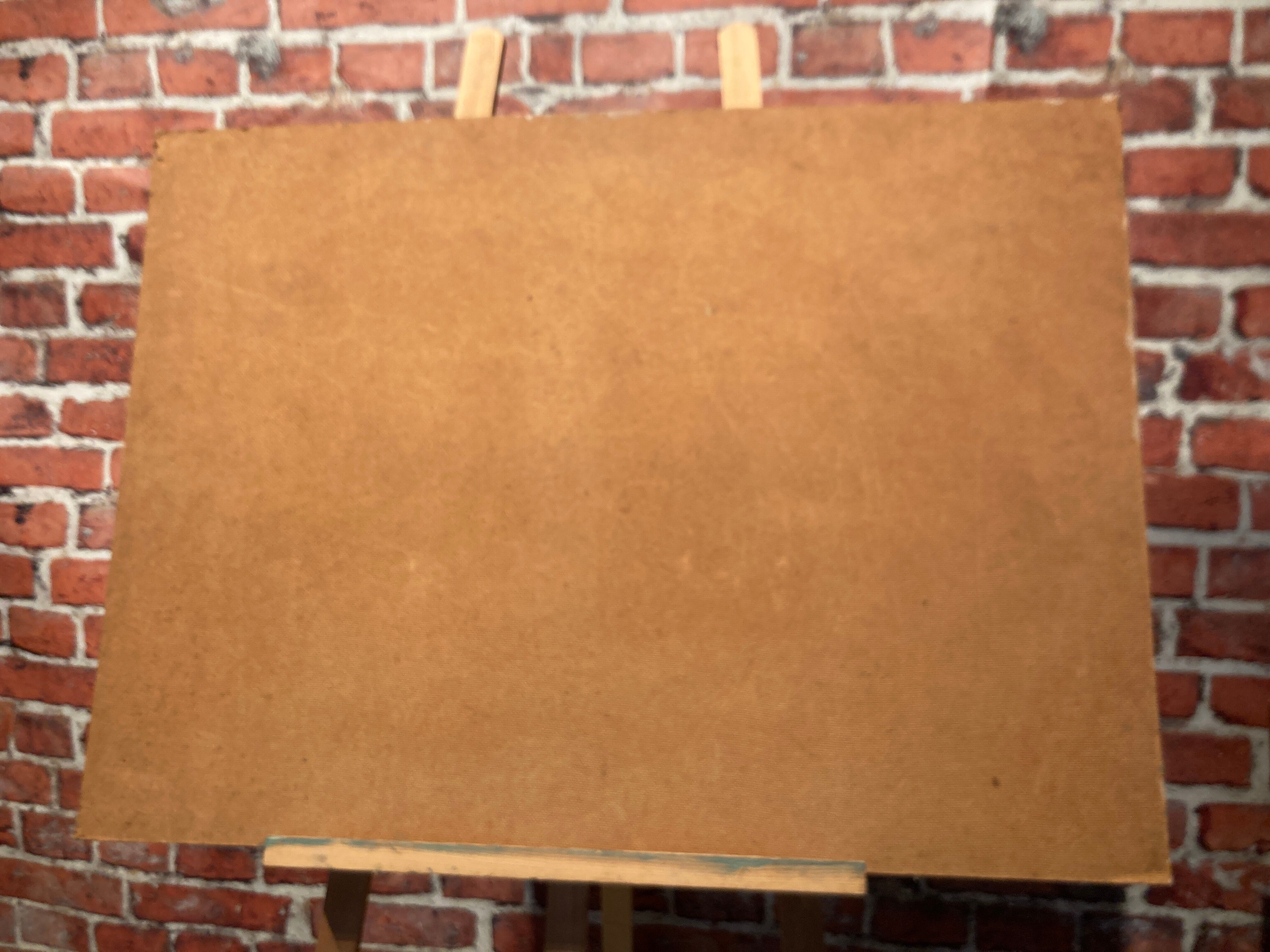 Painting on isorel of the bridge of chouze sur Loire