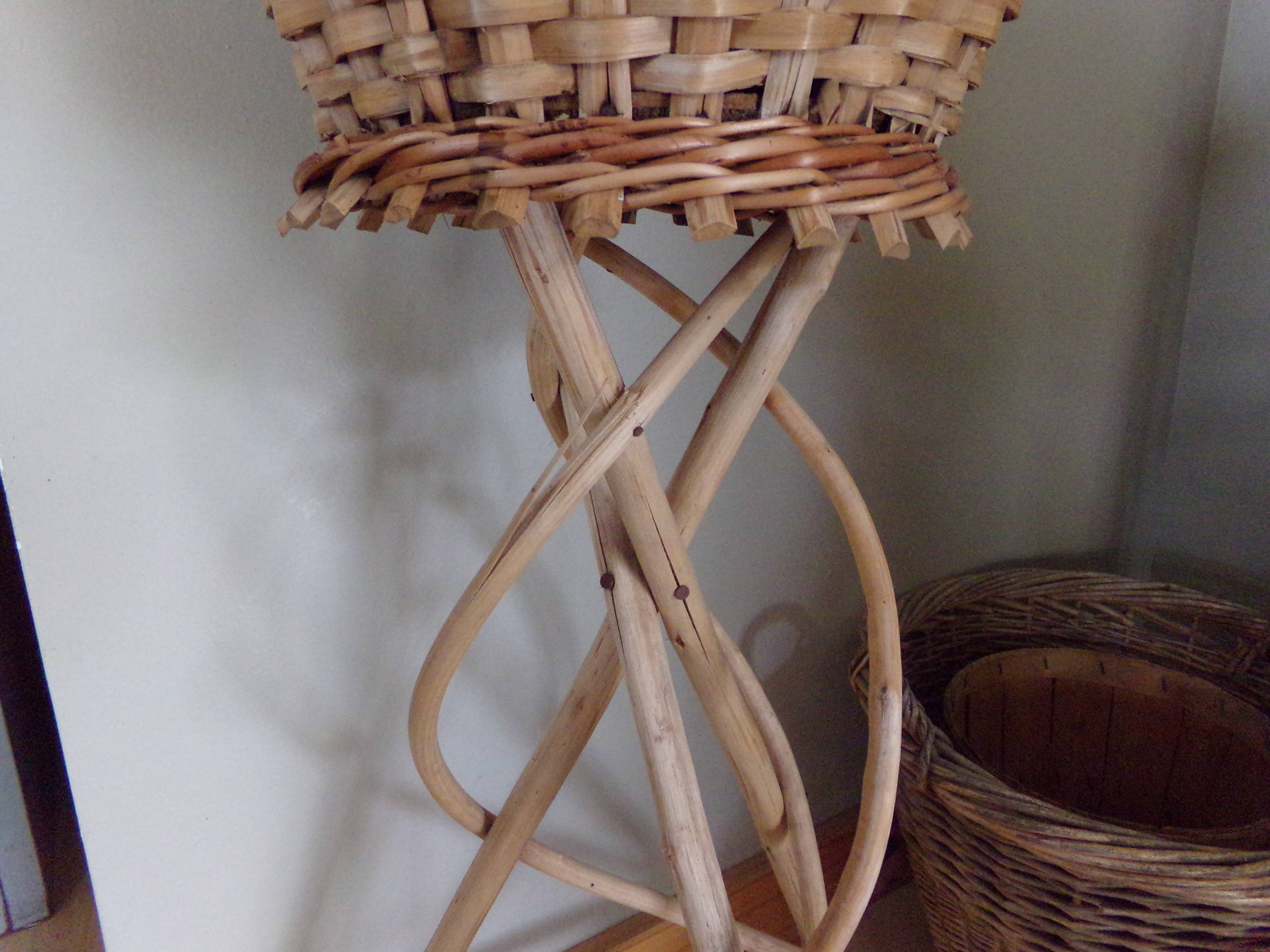 Rattan and wicker plant holders