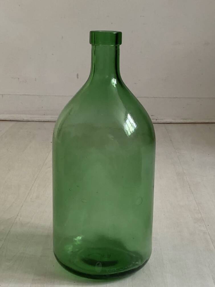 Dame jeanne vase vintage vert 5 litres
