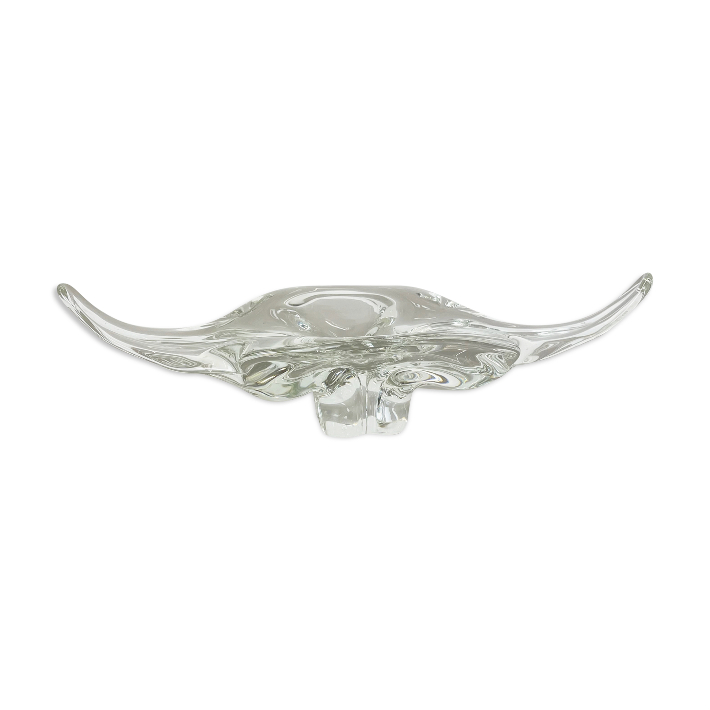 Murano glass "lucid" bowl shell element shell Murano, Italy, 1970s