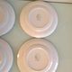 Set of six Moulin des Loups dessert plates, Nappe green model/ 50s-60s