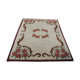 Romantic white and burgundy rug, 190 x 150 cm