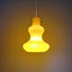 Vintage suspension in yellow opaline, Italy, 1960-70.