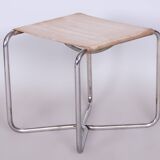 Restored Bauhaus Stool, Mücke Melder, Chrome-Plated Steel, Czechia, 1930s