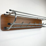 Retro coat rack with chrome and teak