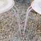 Paire de chaises de jardin Années 40-50 en métal blanc