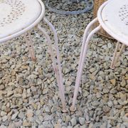 Paire de chaises de jardin Années 40-50 en métal blanc