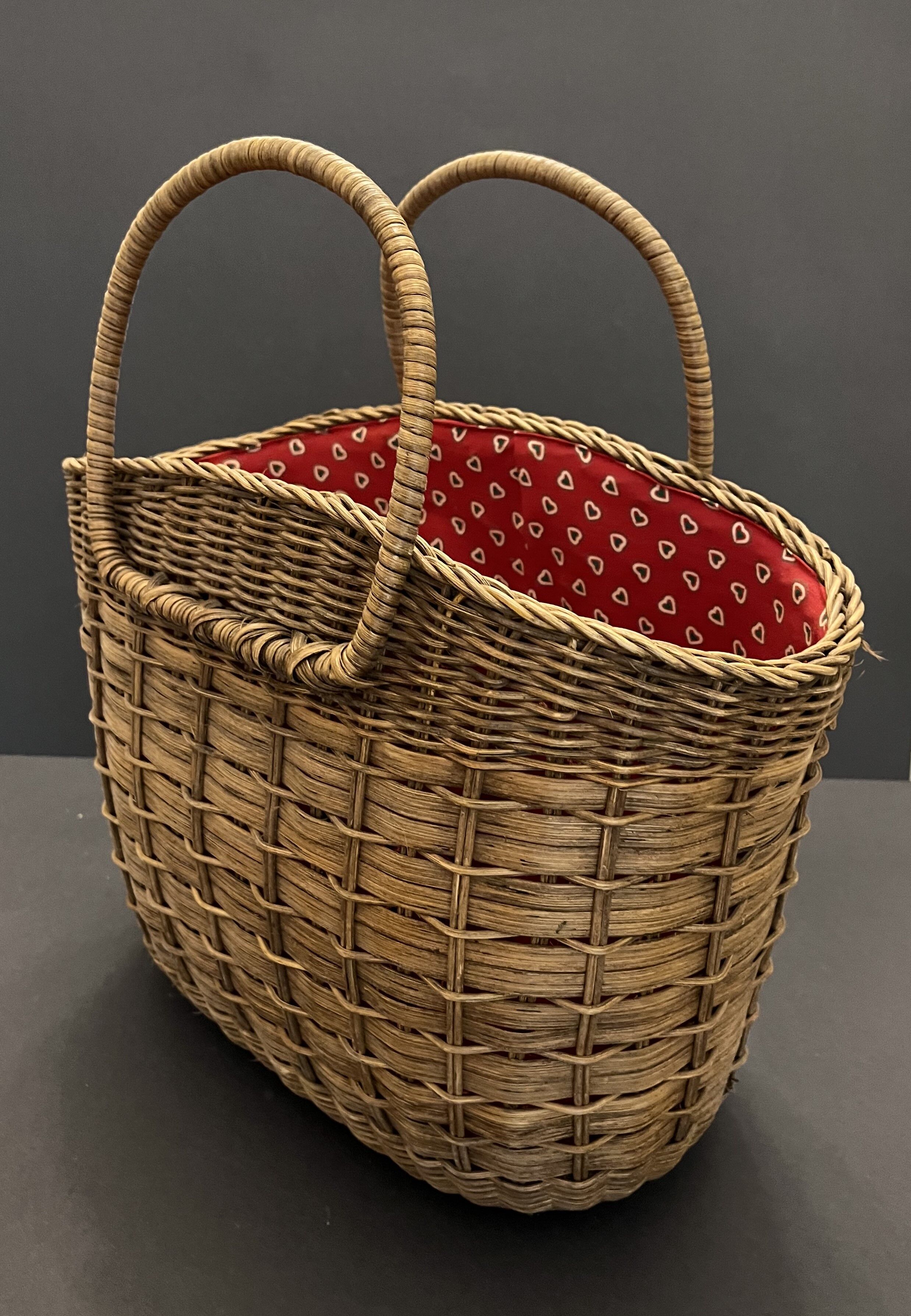Vintage straw basket
