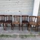 (Lot) 6 wooden bistro chairs