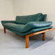 Complete living room sofa with Scandinavian design teak leather Komfort Danish