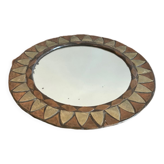 Brass and copper mirror