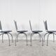 Post modern metal dining chairs, 1990s