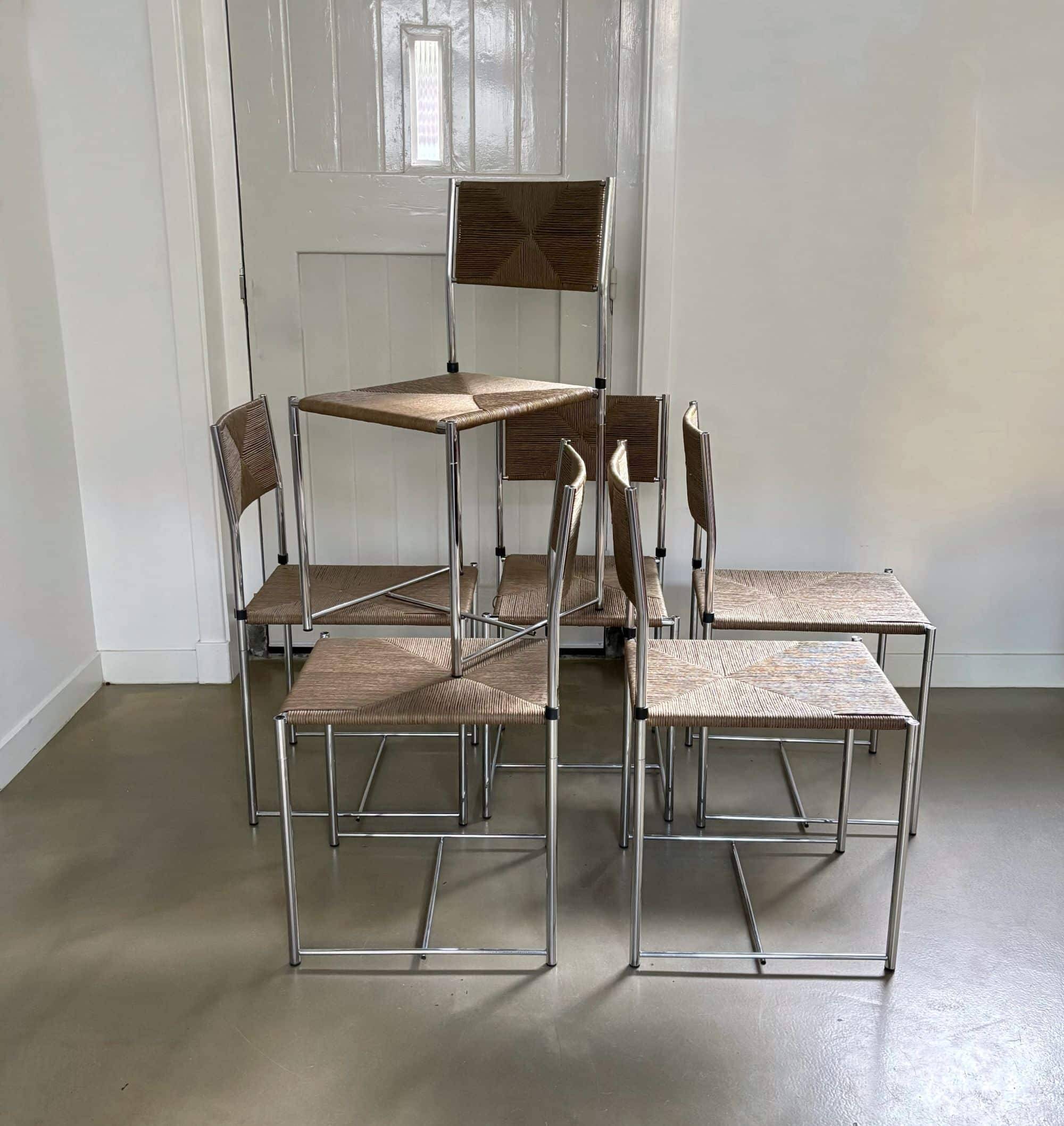 Set of 6 'Paludis' chairs, Giandomenico Belotti for Alias, Italy, 1980s