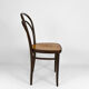 Set of 4 Thonet chairs in curved wood with decorated seats