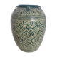 Enamelled ceramic vase with handcrafted decoration