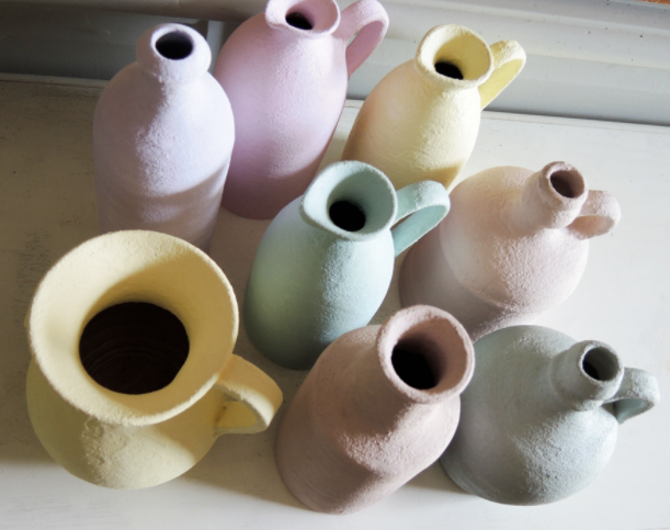 Decanter effect terracotta pastel gray