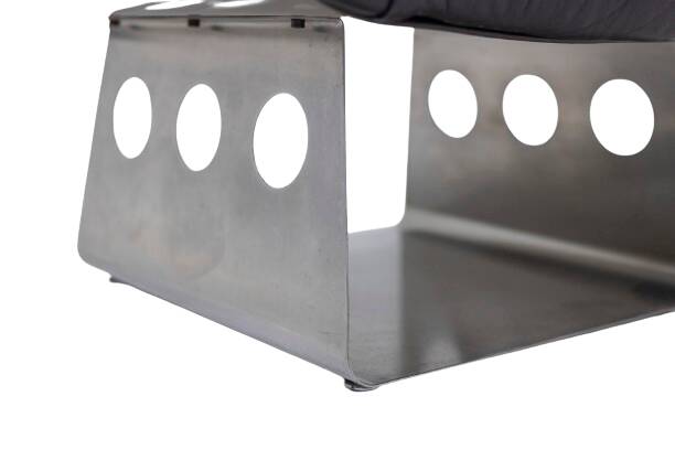 Metal and leather living room. 1970s