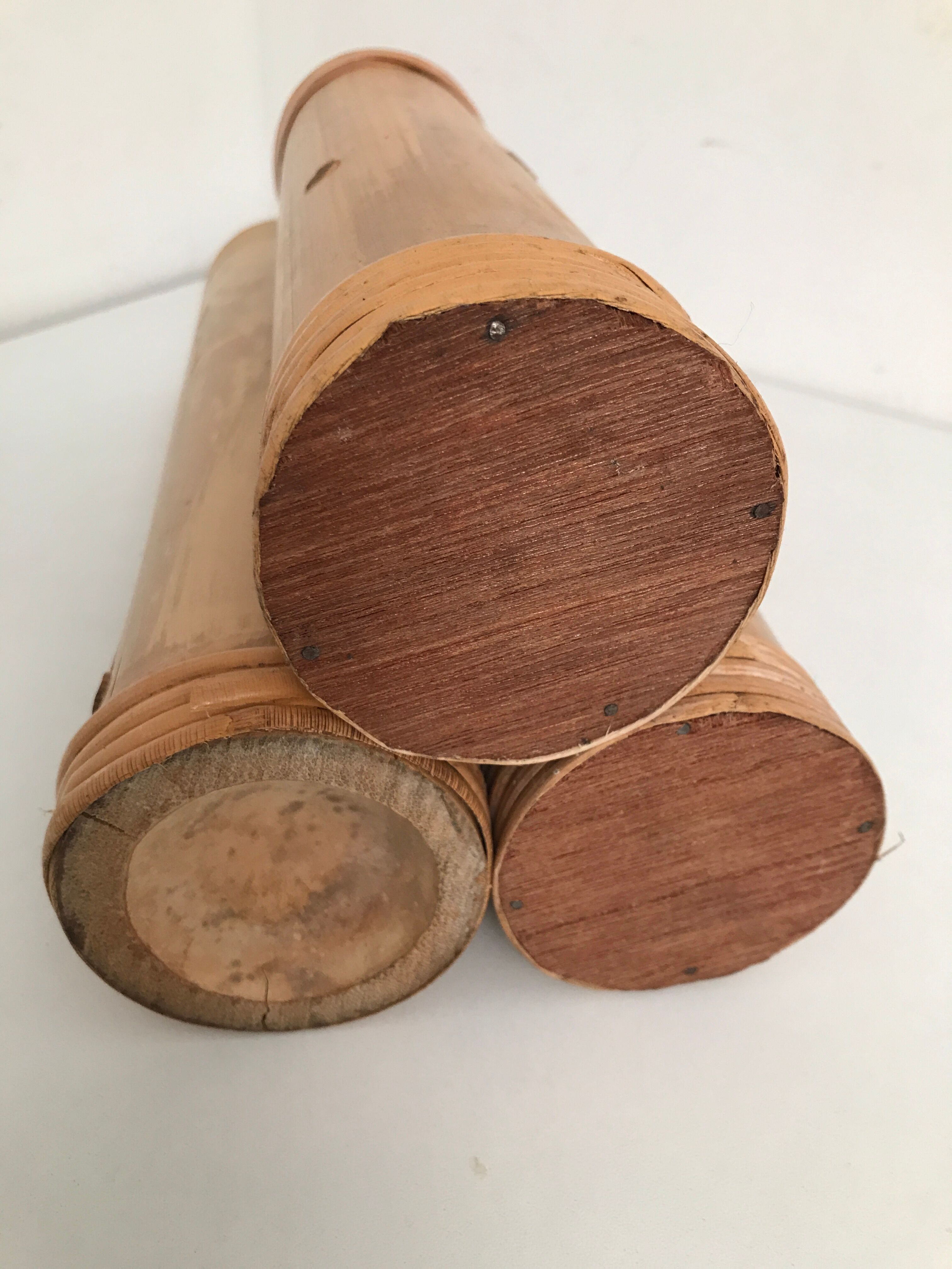 Lot of vintage natural bamboo vase