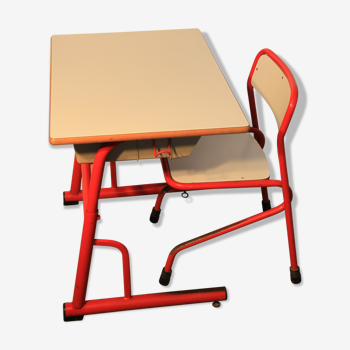 Desk child red and beige