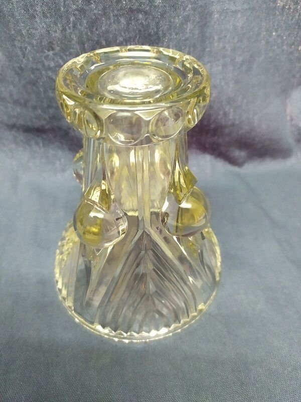 Glass vase molded 60 years old vintage