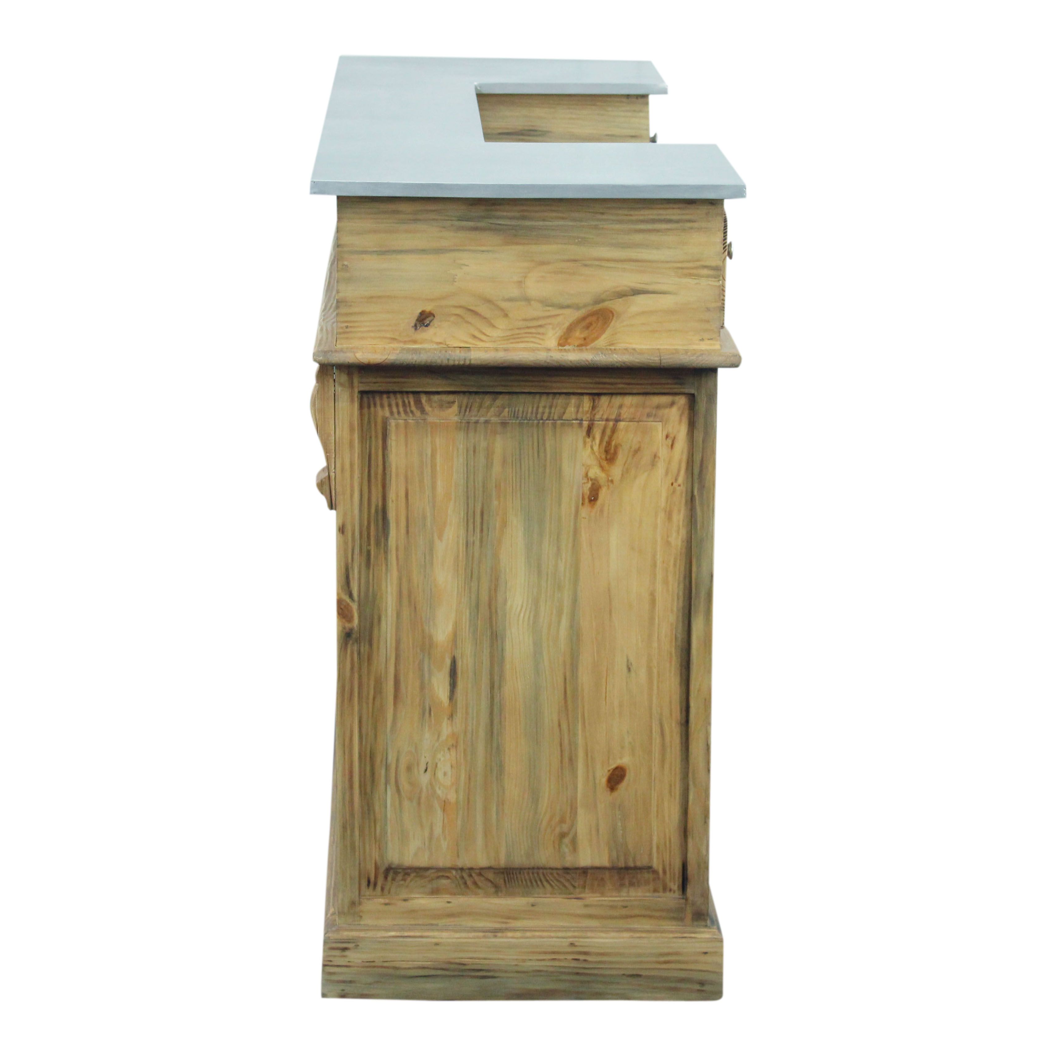 Industrial bar in solid wood