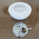 Pair of white opaline ceiling light 1970s