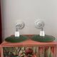 Pair of wall lights in green enameled sheet metal