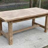 Renovated extendable farmhouse table in raw oak 255cm