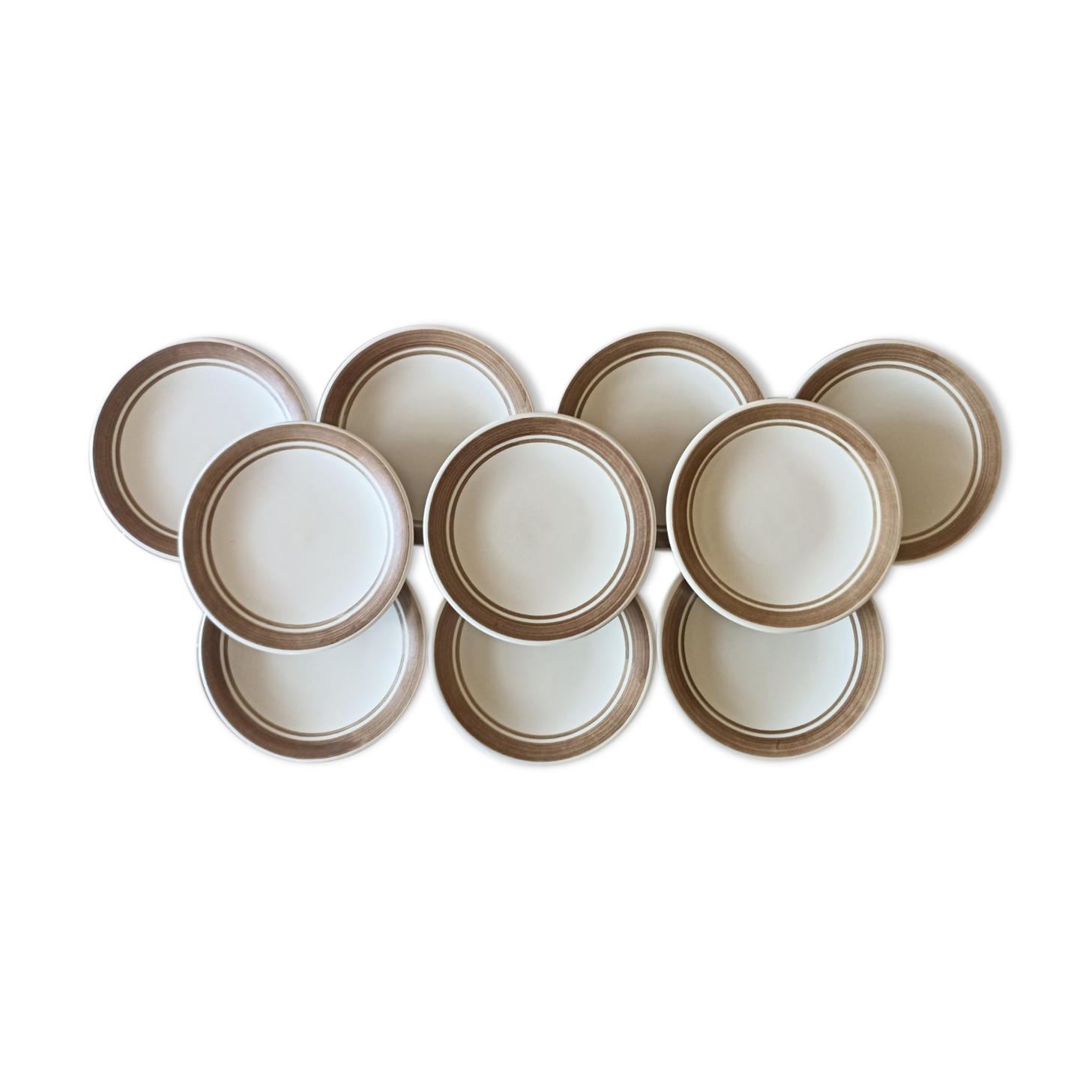 10 dessert plates - Longchamp - Grises et chocolat