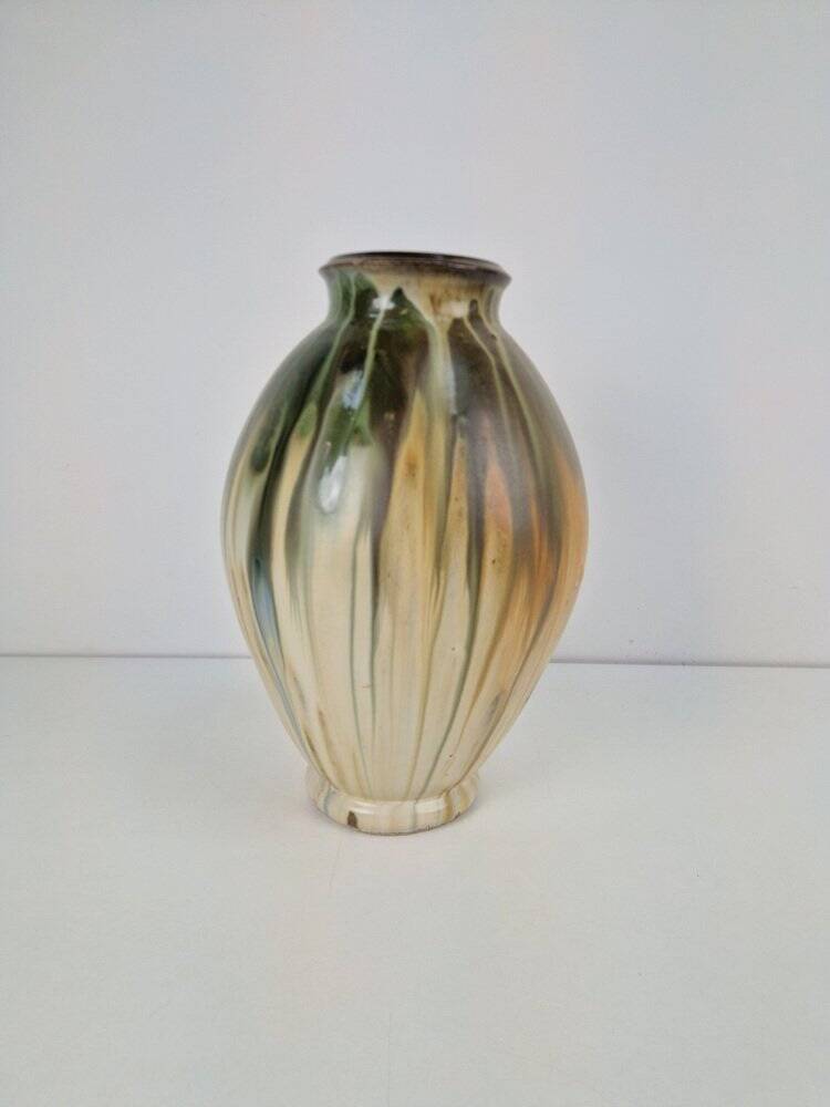 Glazed Stoneware Vase by Grégoire Lebon, Belgium, 1940s