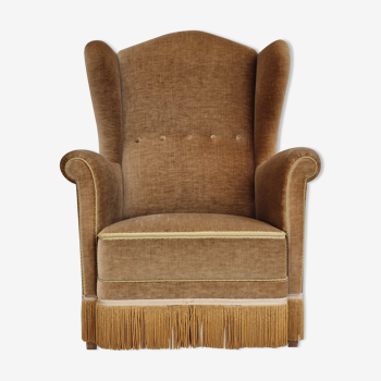 1960s, Danish wing-highback armchair,  original very good condition