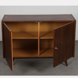Vintage dark oak chest of drawers by Jiri Jiroutek, model U-450, 1960